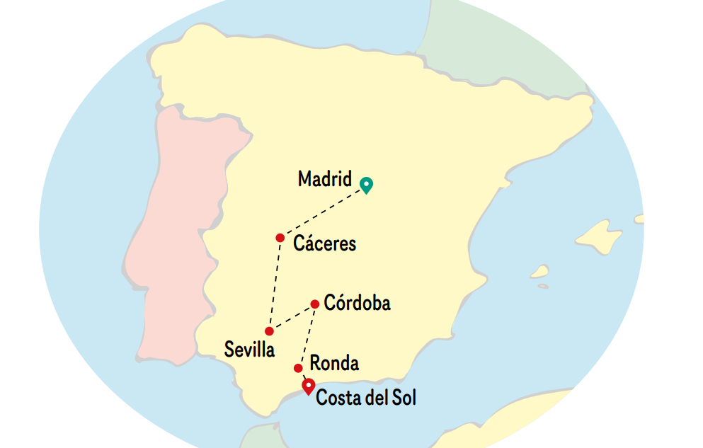 Mapa del viaje